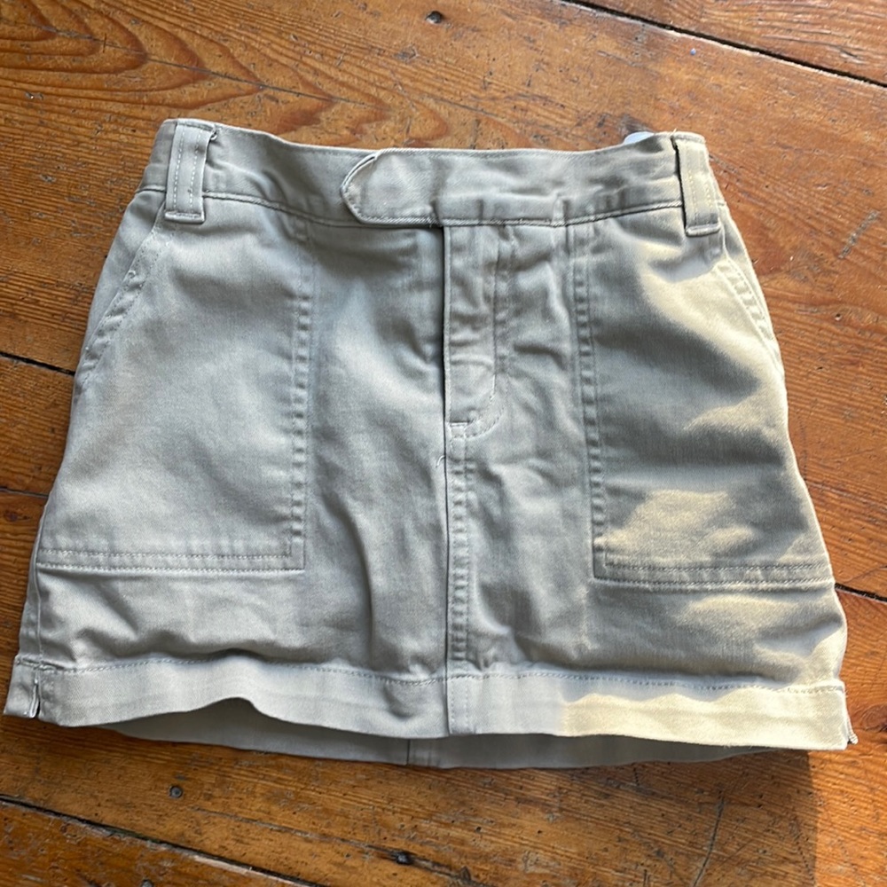 Lands’ End Girls Size 6 Khaki School Uniform Skort Adjustable Waist
